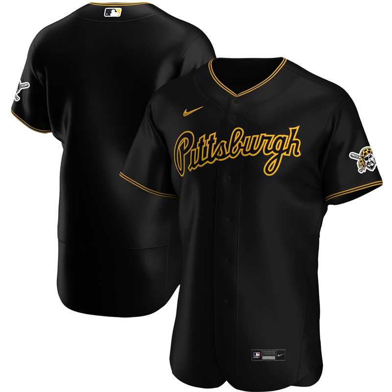 2020 MLB Men Pittsburgh Pirates Nike Black Alternate 2020 Authentic Team Jersey 1->customized mlb jersey->Custom Jersey